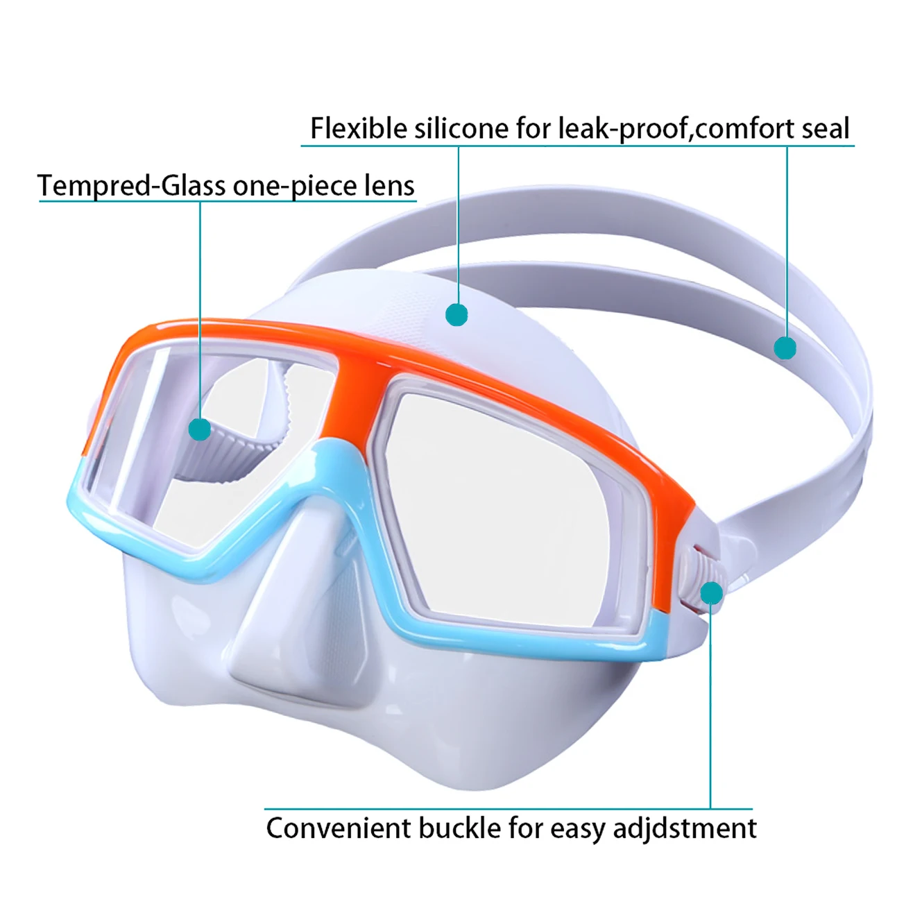 Amazon Hot Selling Half Face Anti-fog Anti-UV Snorkeling Diving Mask OEM ODM Wide View Silicone Freediving Mask