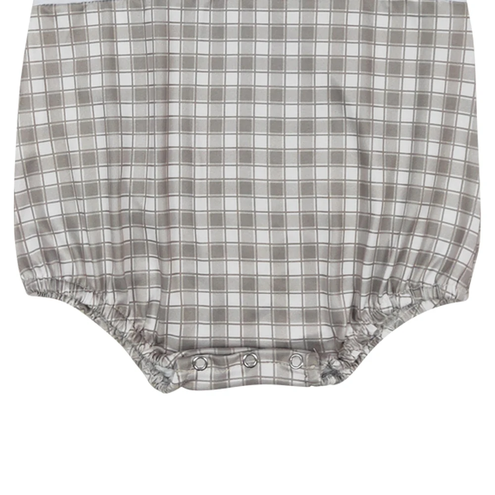 I love daddy fathers day plaid romper wholesale kids boutique clothes factory price toddle baby boy summer romper infant clothes