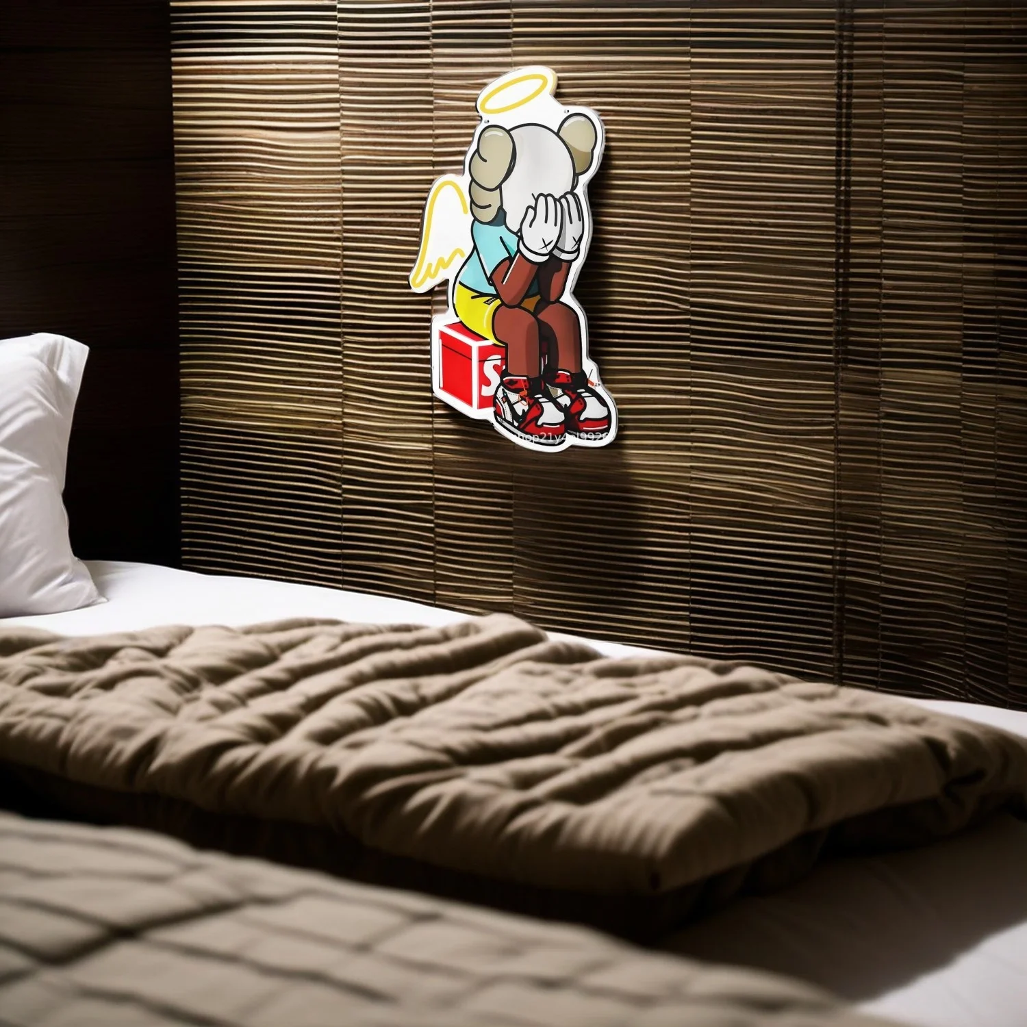 KAWS Doll Bear design customized neon lights with UV printing neon sign led neon sign with dimmer and remote for wall decor