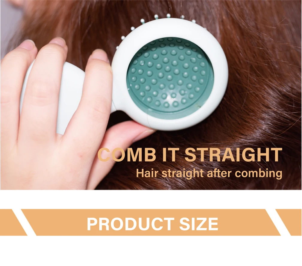 Detangling Hair Combs Mini Folding Pocket Pop-up Hair Brush Personalized Pocket Hair Comb with Mirror Plastic Ionic Round Brush