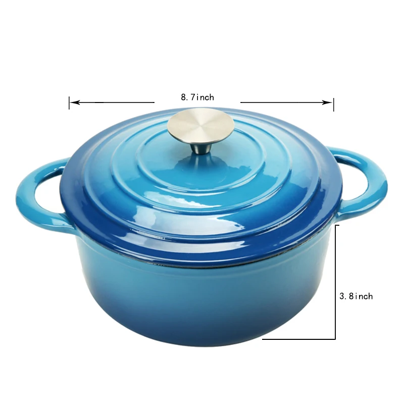 Non stick enamel cast iron casseroles saucepan  Braise pot Dutch Ovens Round stew pot