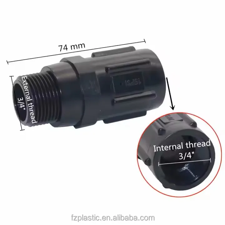 NPT BSP thread Low flow pressure regulator valves for drip irrigation system