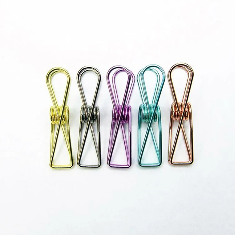 Promotional metal colors spring steel office fish shaped clips bag clips