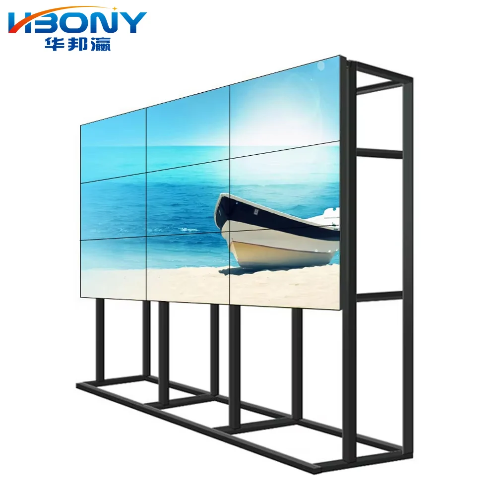 46 49 55 65 inch 2X2 LCD video display led back light screen controller wall panel