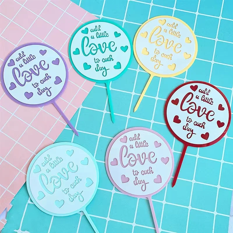 Acrylic Glitter Cake Topper for Decorating Stand Wedding Party Happy Anniversary love Bridge Mr and Mrs Valentine Day