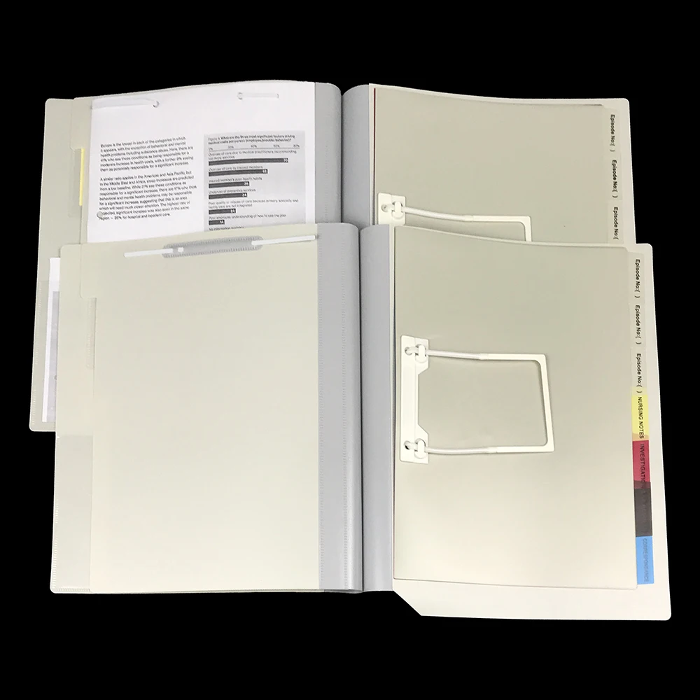 
Eco-Friendly Plastic Medical File Folder With Two Plastic Fasteners And Transparent Inner Pocket Hot Sale In Middle East 