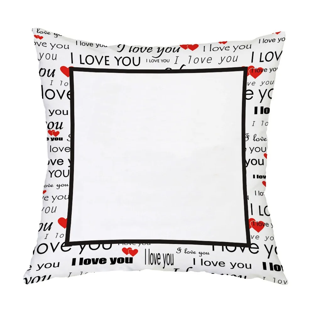 Valentine sublimation pillow case custom photo heart blank pillow cases