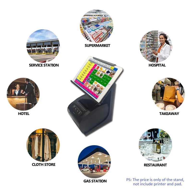 POS системы для рабочего стола, 80 мм Термальный чековый друкарка этыкетак подставка zywell планшет Регулируемая подставка для принтера