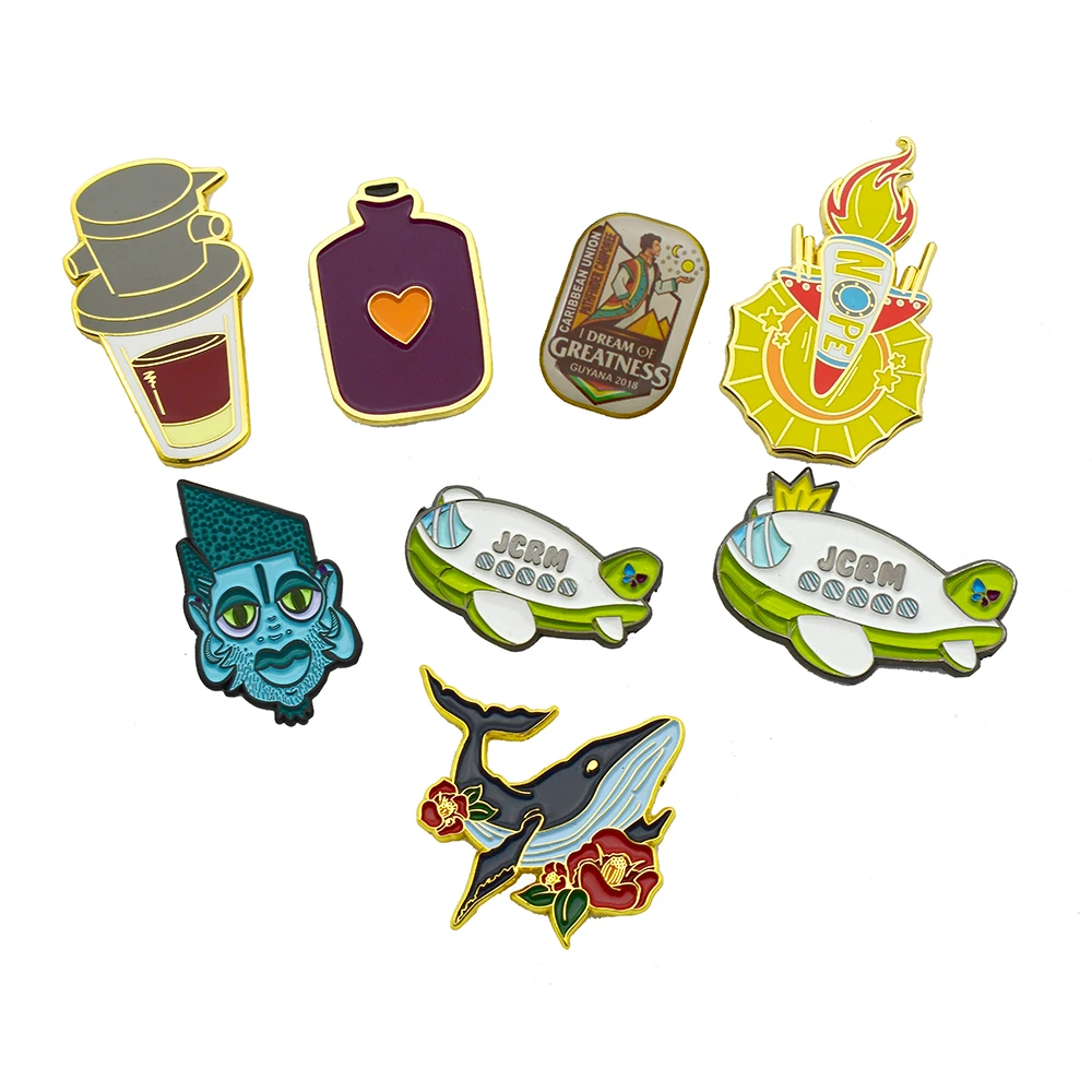 High Quality Custom Magnetic Holder Promotion PVC Fashion Badge Emblem Metal Hard Enamel Pins