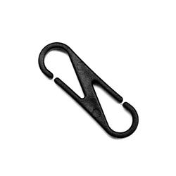 Wholesale Black Plastic Snap Clip Hooks Mini Carabiner Backpack Strap Lanyard Buckle Clip Hooks