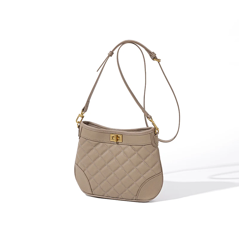 Top Layer Cowhide Lucky With Real Leather Underarm Bag For Messenger Ladies Hand Bags