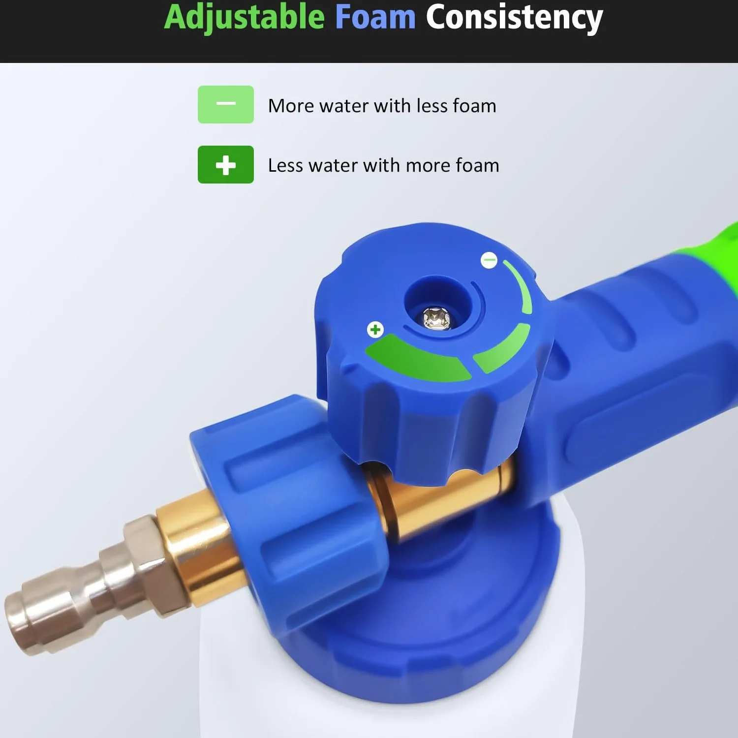 Foam Cannon for Pressure Washer Car Wash with M22 1/4 Inch Quick Connect 1 Liter Bottle Adjustable Foam Sprayer for Home Washing