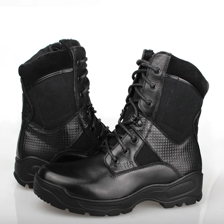China wholesale suede leather patrol Combat shoes