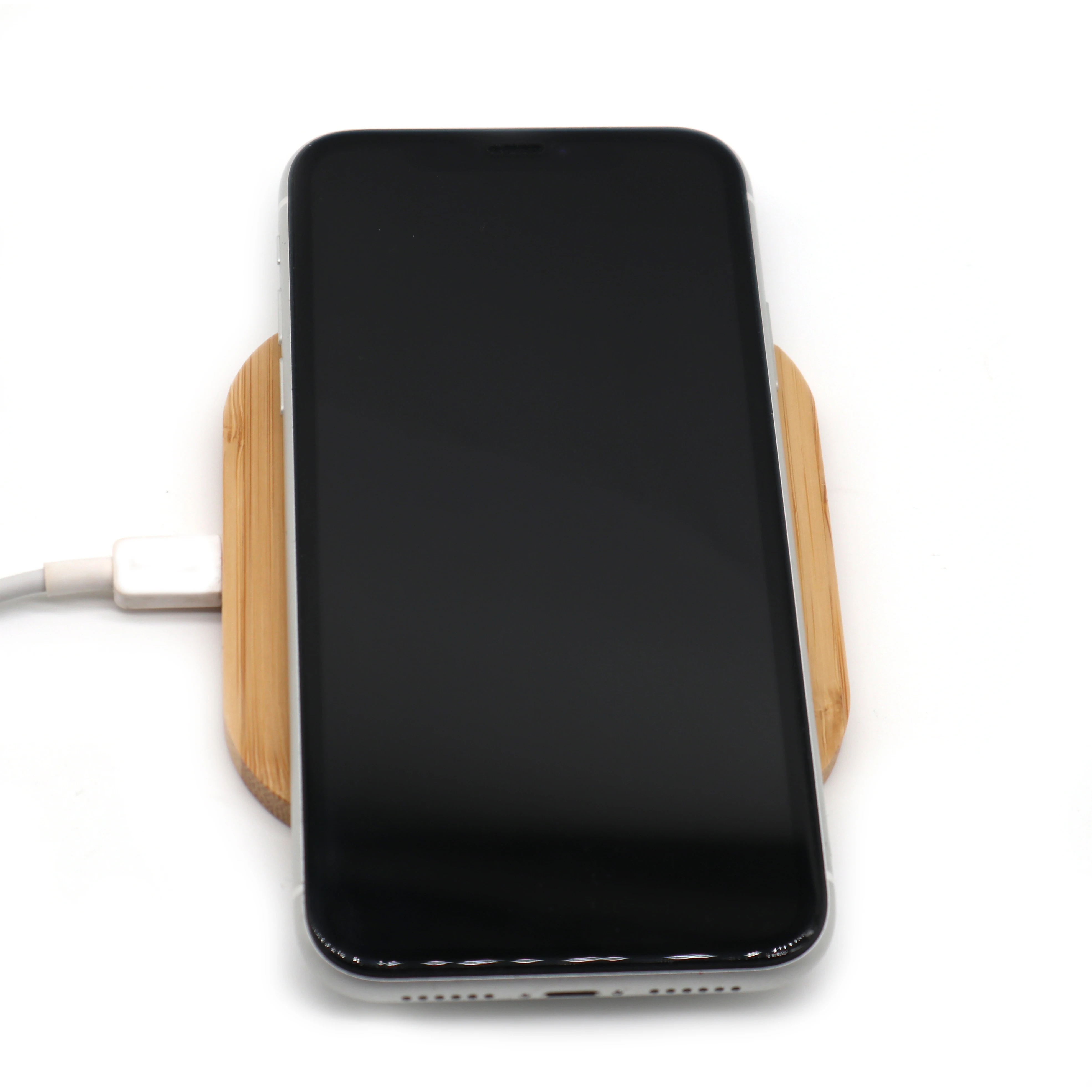 
2021 hot selling New design wood wireless charge pad long distance bamboo factory best price qi universal wireless charging 