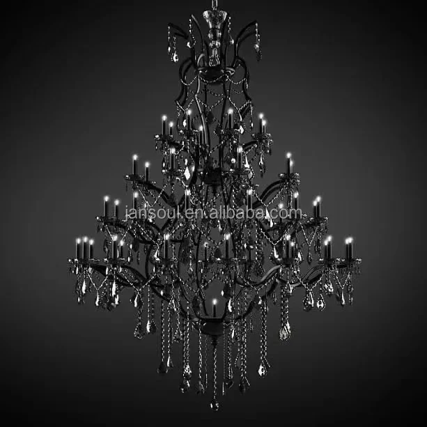 light and decoration antique black murano glass chandelier large crystal fancy light chandelier made in china