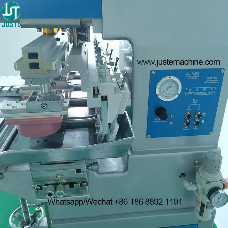 Easy Pad Printing Machine 3 4 Color Pcb Control Sale Transverse San Pad Printer For Ceramic Dog Bowl Scale Ruler Wooden Handle