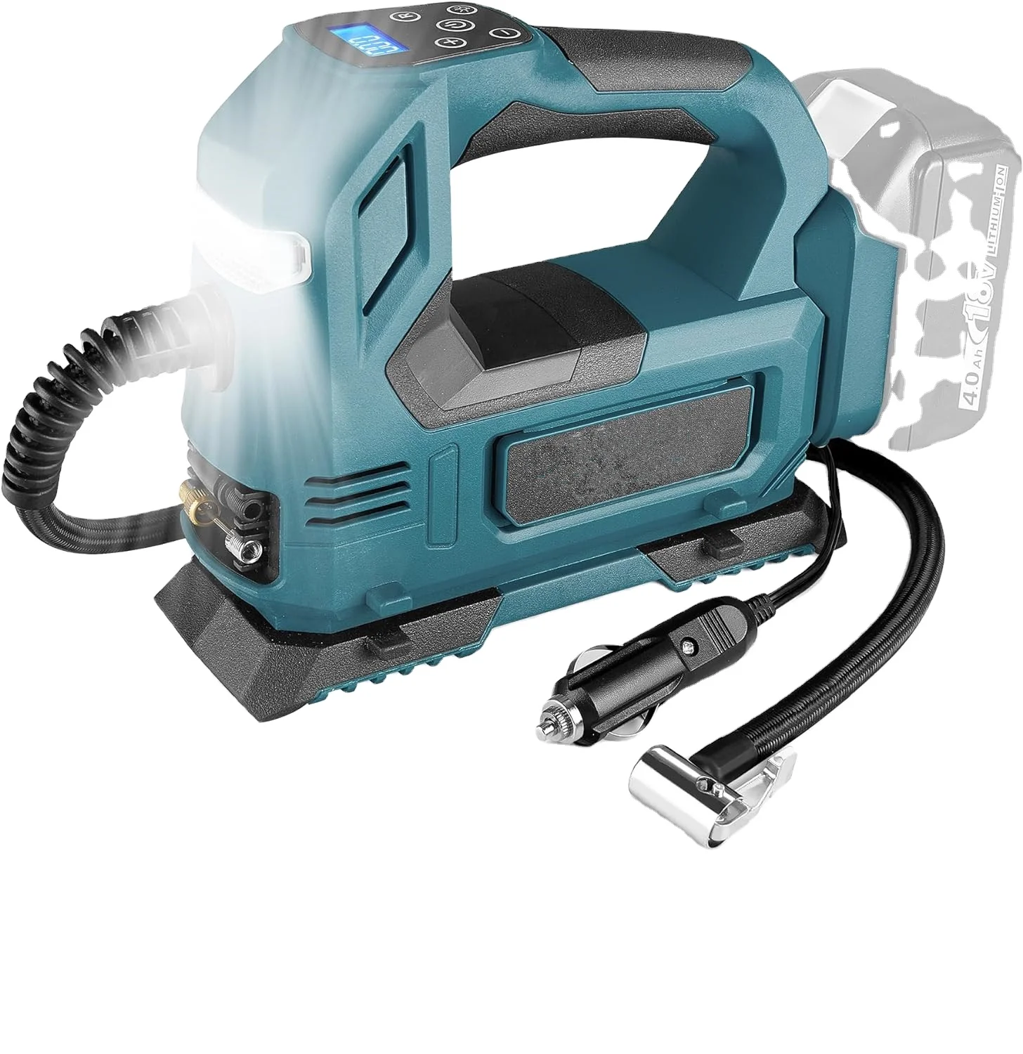 Cordless Tire Inflator Air Compressor for Car 20V 10000mah Battery 160PSI Portable Handheld Air Pump with Digital Pressure Gauge