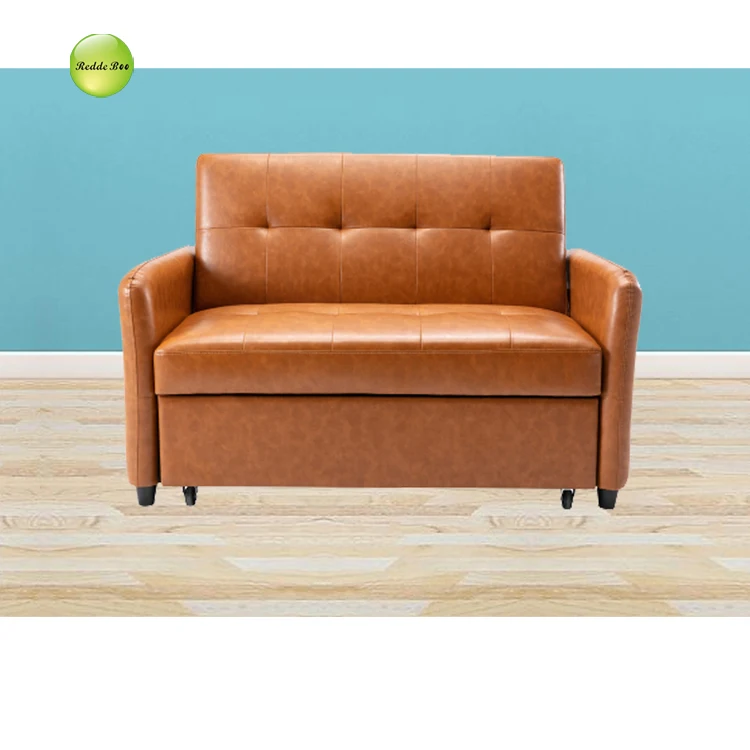 modern living room leather sofa bed for sleeping Italian sleeping multi-function folding sofa bed from Shenzhen sofa factory