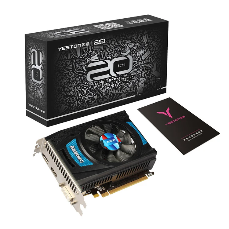  Yeston Radeon Rx550 компьютерная видеокарта для рабочего стола Rx 550 4G Gddr5 128Bit Pcie 3 0 Dvi