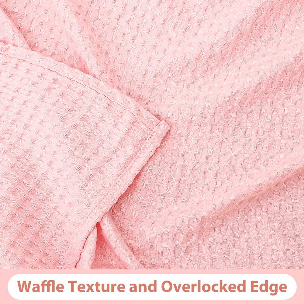 Summer Swaddling Receiving Sleep Blanket Soft Breathable Bamboo Cotton Baby Waffle Blanket