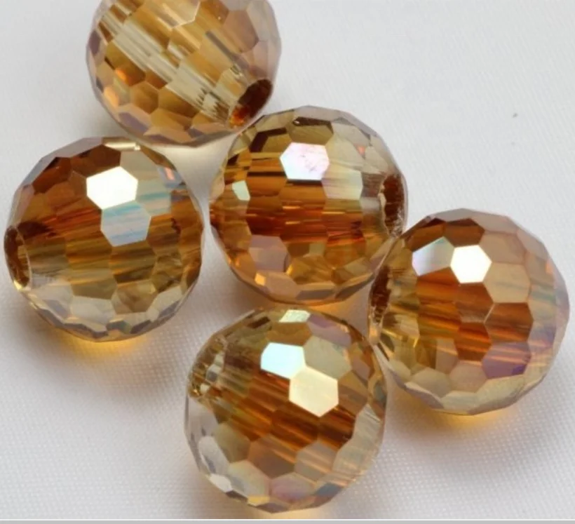 high Quality Crystal Glass Football Beads,Lampwork 96  faced  Round Beads for jewelry making
