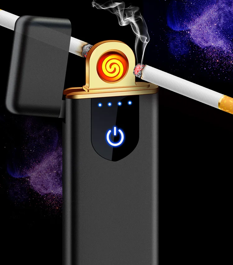 custom oem new innovative plastic ultra thin cigarette smoking accessories mini USB rechargeable electronic lighters electric