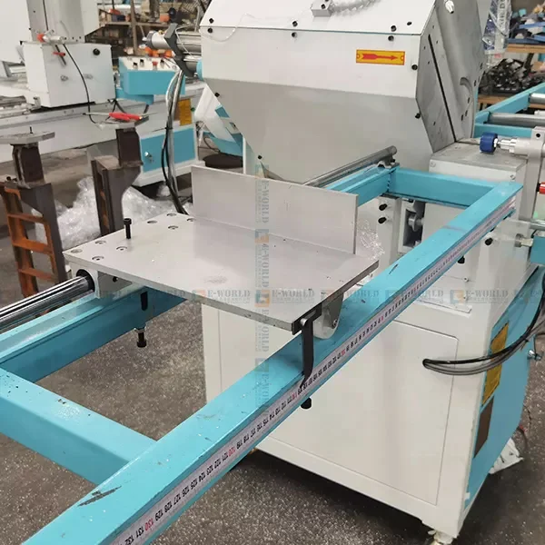 single head aluminum door and window cutting saw making machine windows with fabrication table for aluminum door and window