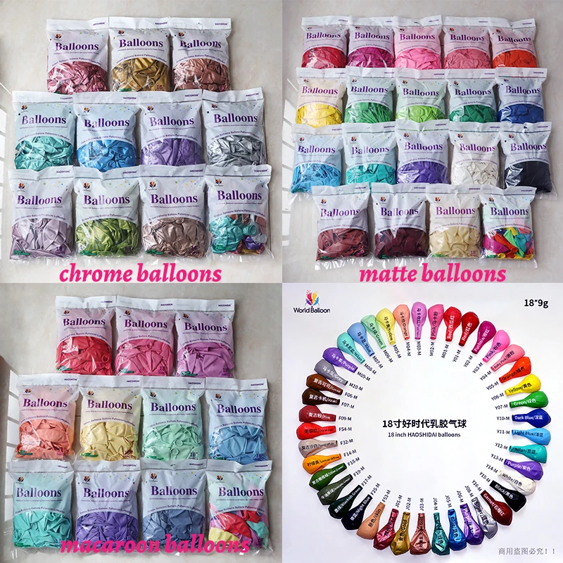 HSD Wedding balloons 18 inch large Latex Balloons Party Matte Pastel Helium Ballons Birthday Decoration Globos