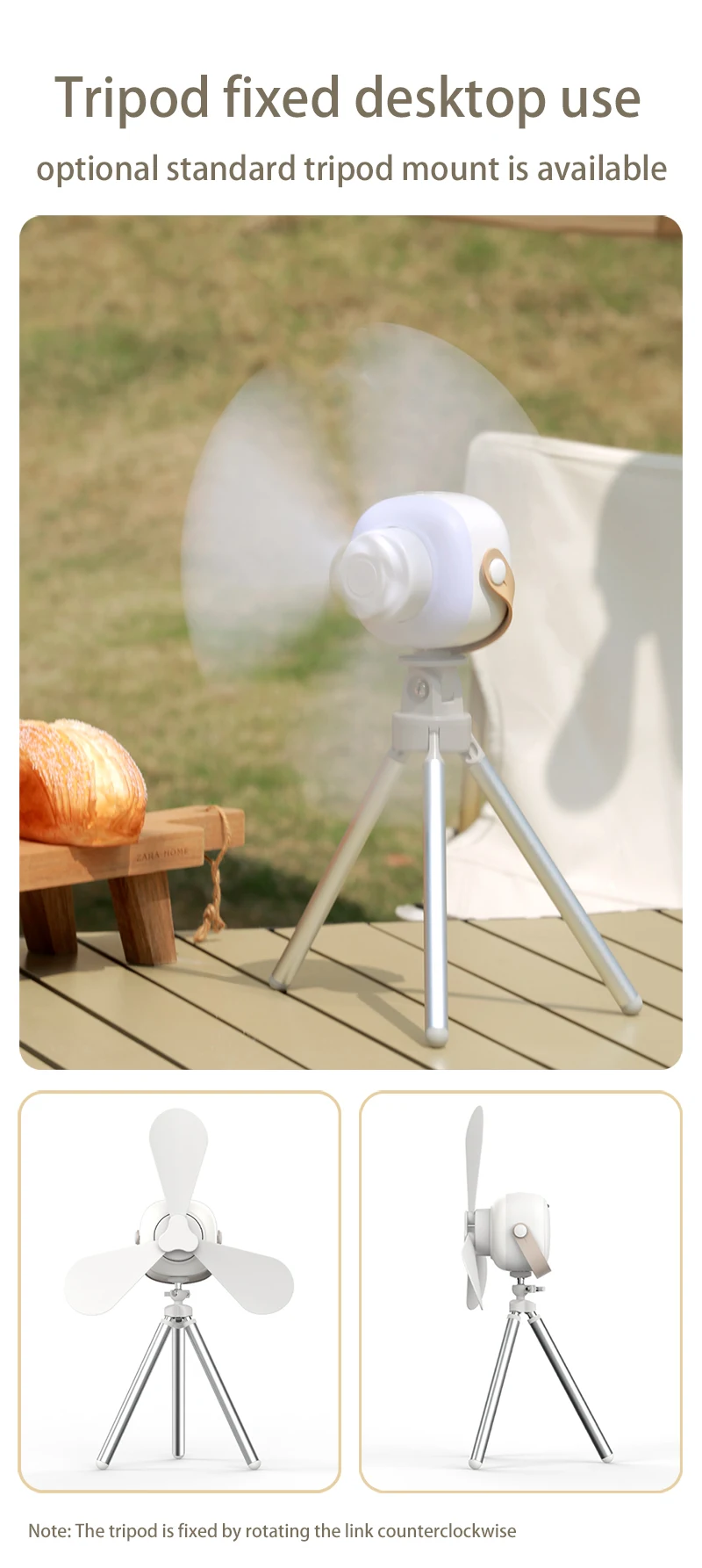 Eshine M35 portatle led ceiling fans 360 degree rotation vertically and horizontally fan with light for ceiling fan tent