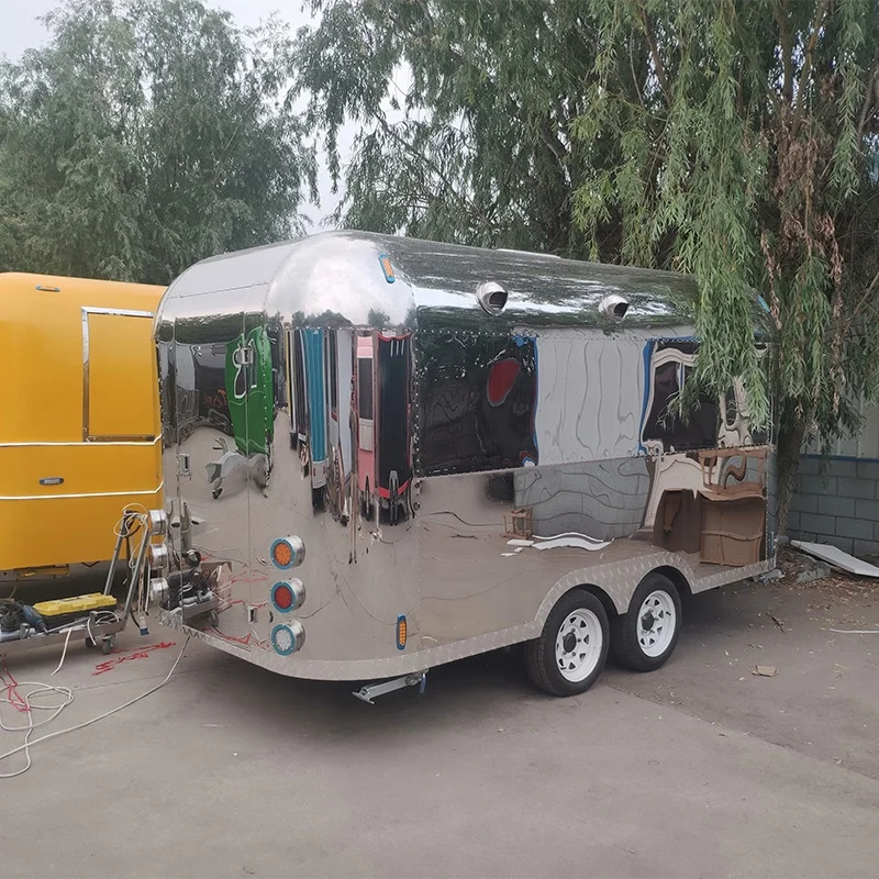 For sale mobile food trailer with Kitchen Frozen Pizza oven Chinese food van trailer BBQ fast food truck cart