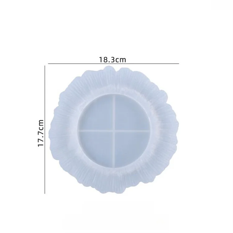 Irregular Tray Mold with Sunlight Edges Round Fruit Tray Silicone Epoxy Casting Mould