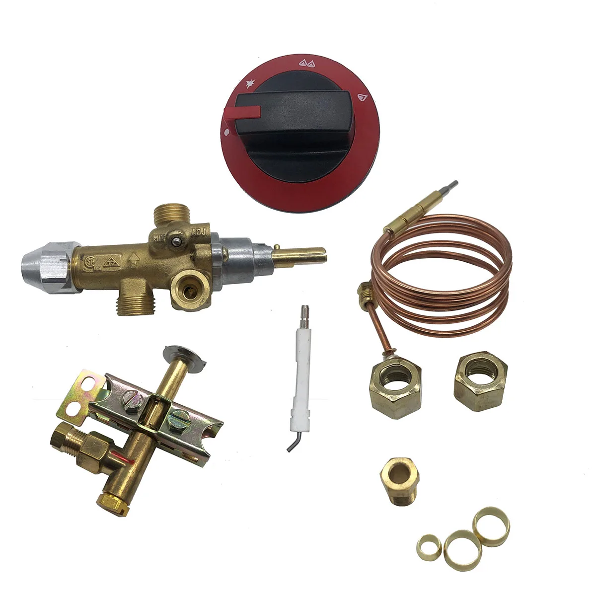 LPG NG Gas Flameout Protection Gas Safety Valve With Pilot Burner Thermocouple For Gas Stove Burner Cooker