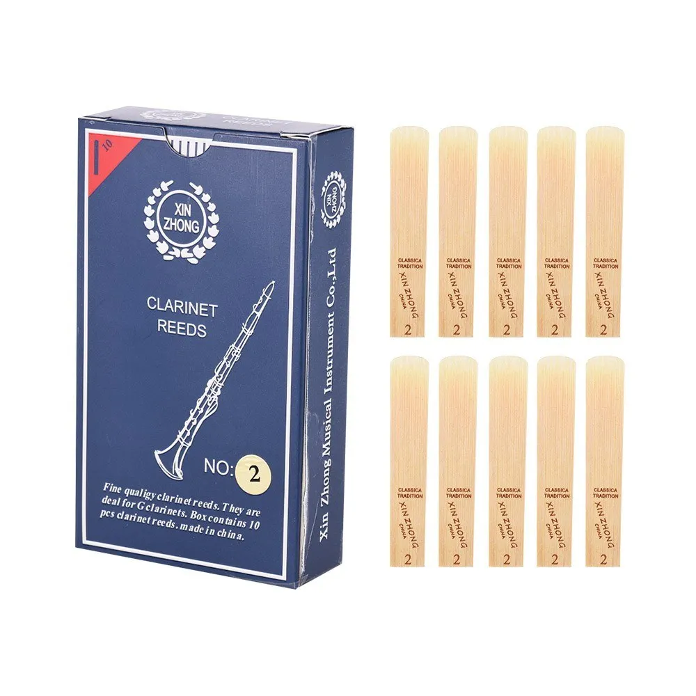 Normal Level G Clarinet Reeds Strength 2.5 for Beginners, 10pcs/ Box