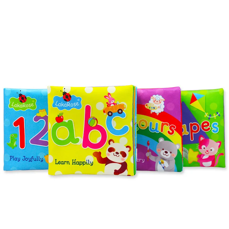 Top Raking Baby Book Alphabetic Numbers Color And Shapes Baby Memory Book Customised Soft Cloth Books For Baby