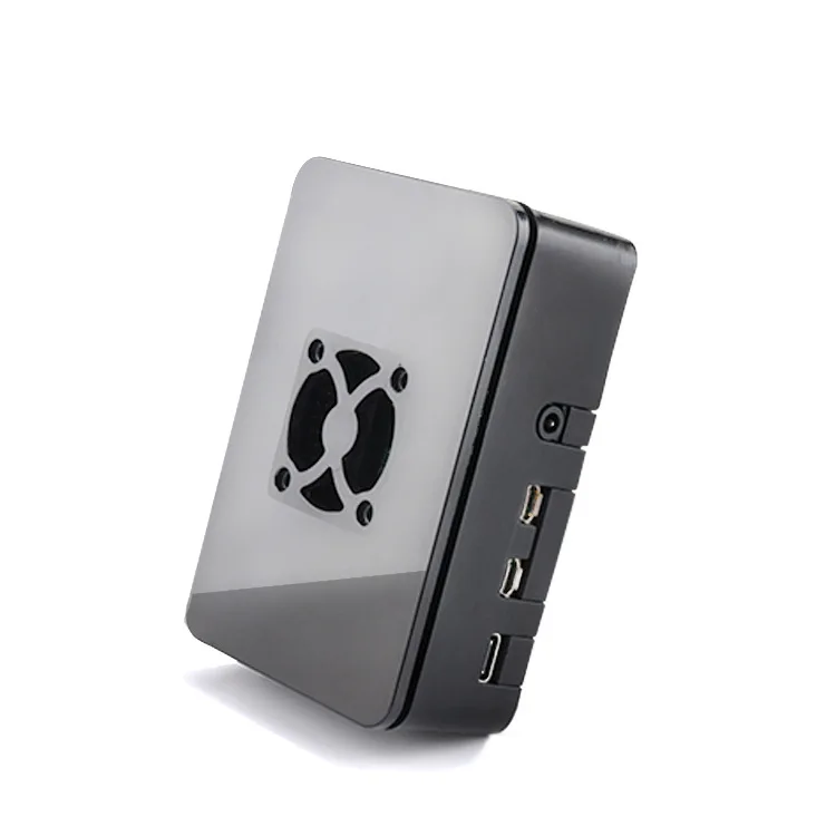 Custom Factory 4B Square Black Enclosure Box  Housing Shell  Raspberry Pi  Case
