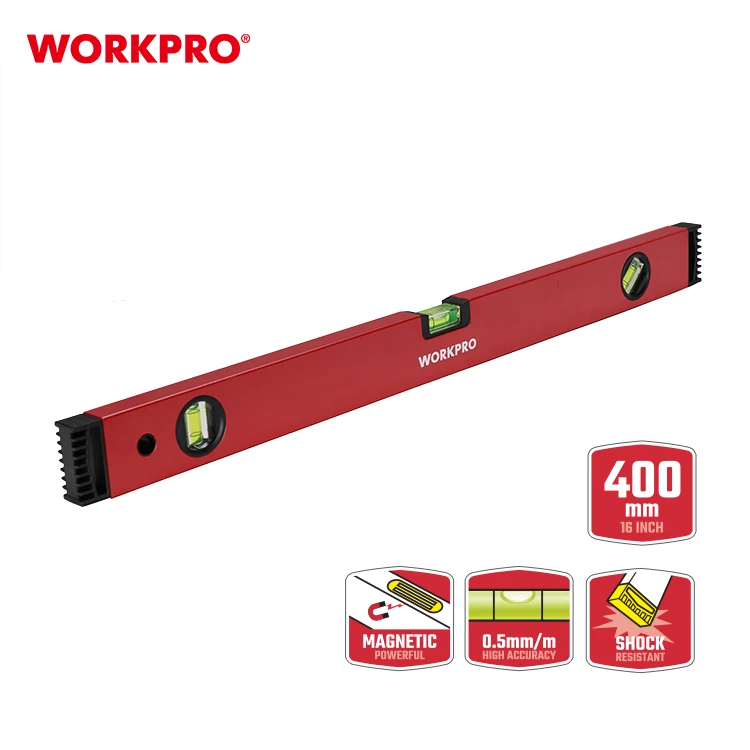 WORKPRO 400MM Aluminum Magnetic Box Level With Magnetic Base