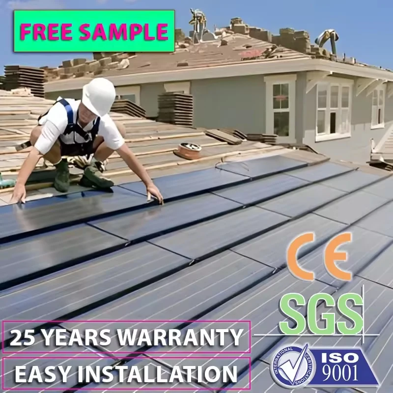 Top Quality Solar roof tiles Greenhouse photovoltaic Flat Solar Roof Tiles For BIPV Solar Home System