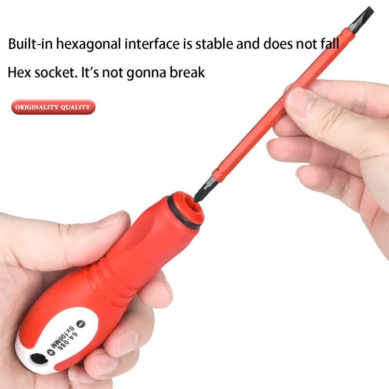 Новый Тип поперечной линии двойного назначения изолированная отвертка электрическая ручка Бытовая пробная