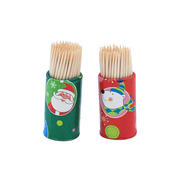 
Eco-friendly Hot Sell Bamboo Toothpick With Paper Tubes Pots 