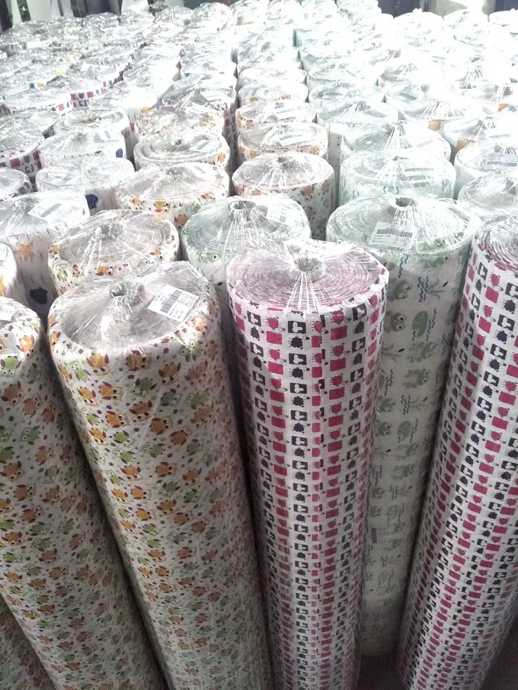 Printed PVC table cloth in roll