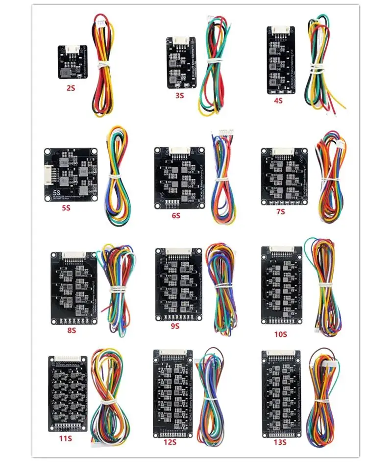 active 1.2A 2S to 17S compatible smart balancer 12V 24V 36V 48V Lithium equalizer 1.2A High Current Equalizer Module