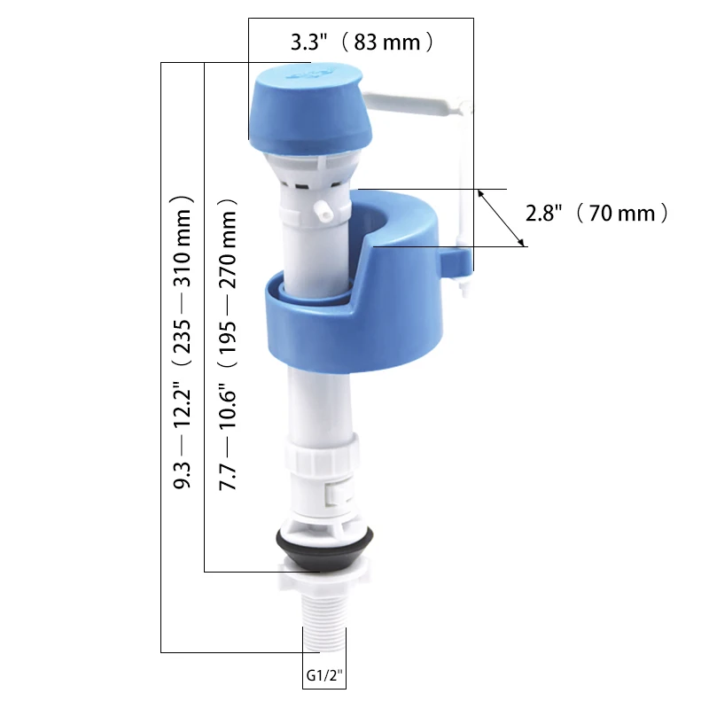 High Quality Sanitary Ware Fitting Adjustable Membrane-needle Inlet Type Fill Valve