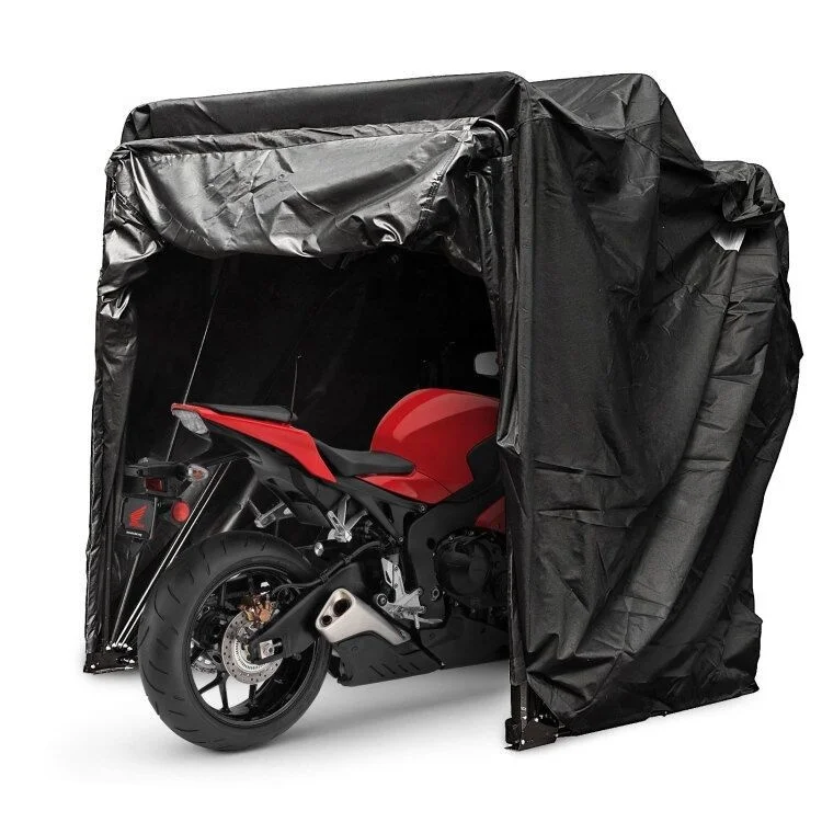 Heavy Duty Motorcycle Storage Cover Portable Motorcycle Garage Motorbike Shed Bike Shelter Size M