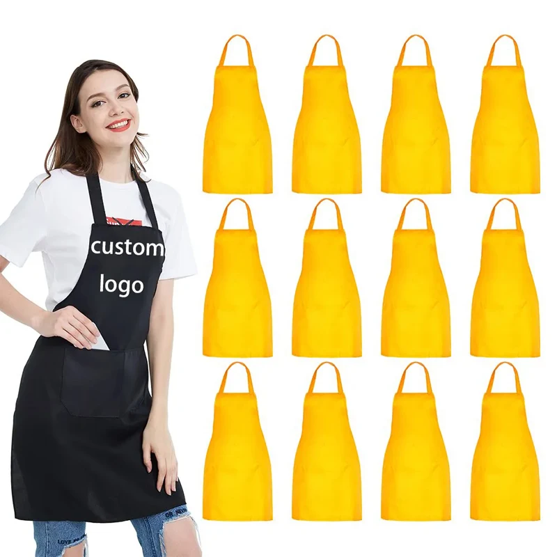 kids women men denim waterproof aprons kitchen chef apron custom logo apron for beauty salon hairdresser barber work
