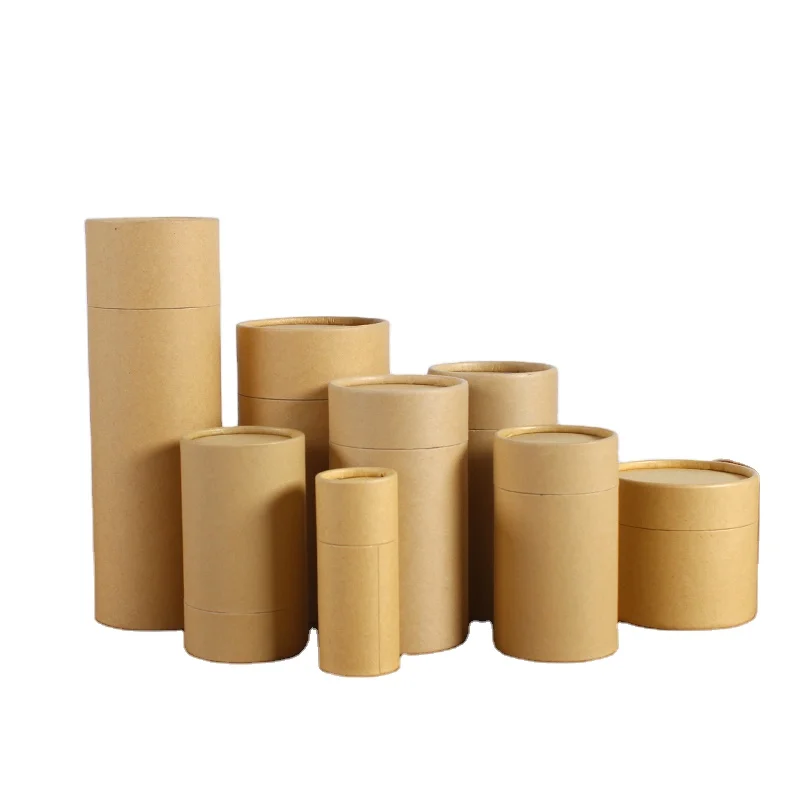 Loose-leaf tea packaging kraft paper roll can custom brand mini box