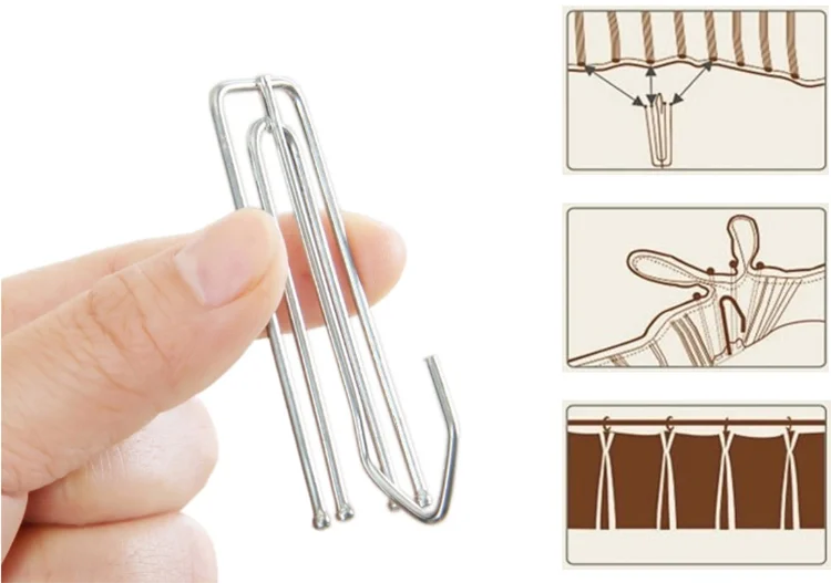 High quality American hook fasteners curtain hook American curtain tape Iron hooks for curtains
