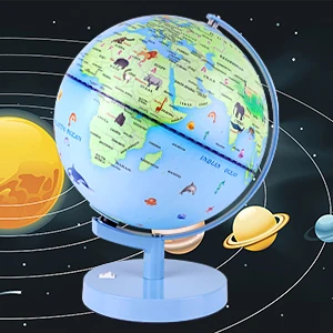 20cm geography LED light illuminated modern 3D AR interactive globe toy playshifu educational globe for kids - orboot earth