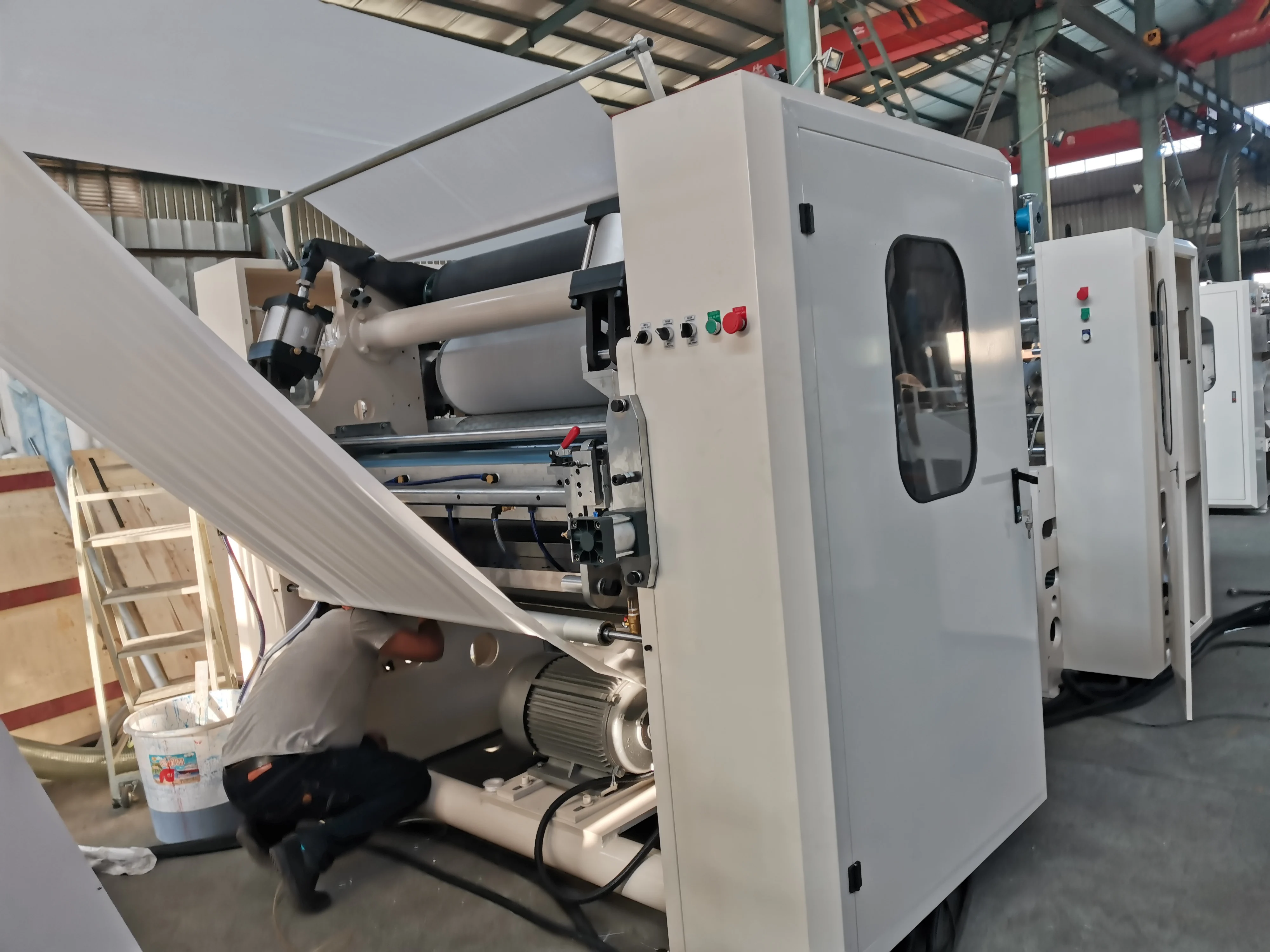 
High speed automatic glue lamination N fold hand towel paper production line 