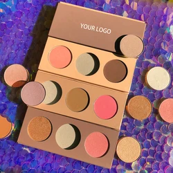 Diy Powder and Cream Formula Highlighter Contour Blush Palette Makeup Powder Contour Palette High Pigment Contour Pressed Powder