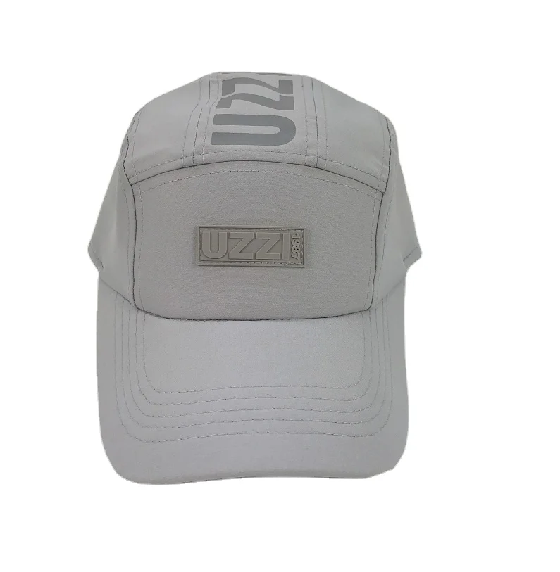 Running Hat Cap 4 Panel Customized Printed Logo Micro Fiber Polyester Fabric